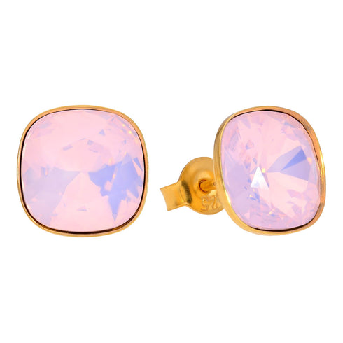 Sudraba auskari "Apžilbinošs Mirdzums (Rose Water Opal)" ar Swarovski™ kristāliem